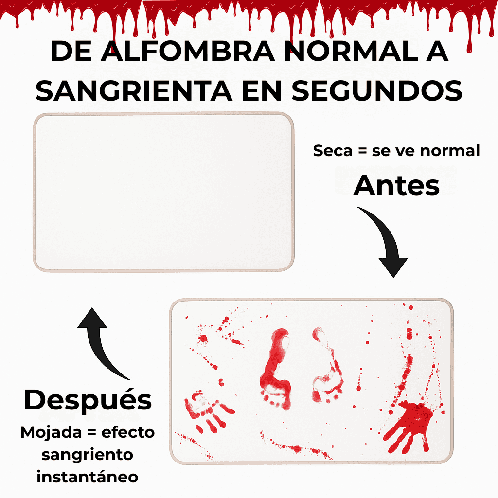 Alfombra de Baño Huellas Fantasma